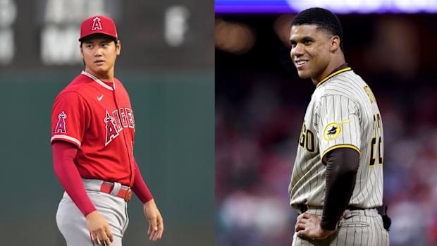 Shohei Ohtani and Juan Soto, side by side